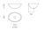 Glass Design Oval travertino 400х300 мм
