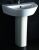Eago WASHBASIN WITH PEDESTAL 700x495x820mm
