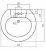OXO Раковина BP 3004B 62,5х56,5 см