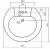 OXO Раковина BP 3004A 62,5х56,5 см