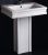 Eago WASHBASIN WITH PEDESTAL 680x500x870mm
