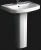 Eago WASHBASIN WITH PEDESTAL 660x475x850mm