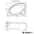 Aquanet Mayorca 150x100 левая