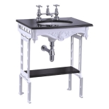 Burlington Гранитная столешница с подстольем из черного алюминия 4G7 T43 w 65cm x d 57.5cm
