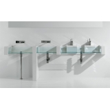GSG glass Wall hung washbasin Glass GLLA80 80x36