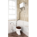 Burlington  Унитаз с высоким бачком High Level WC White Ceramic with angled extension pipes С5 P4