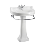 Burlington Круглая большая раковина Edwardian и полотенцедержатель B7 T5 P1 w 62cm x d 51cm