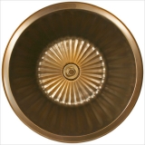 Linkasink Bronze Round Flat Bottom Fluted BR008  43,2х43,2 см