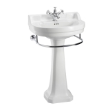 Burlington Круглая средняя раковина Edwardian и полотенцедержатель B6 T4 P1 w 56cm x d 47cm