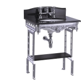 Burlington Гранитная столешница с подстольем из полированного алюминия 8G7 T38 w 65cm x d 57.5cm