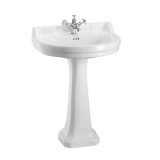 Burlington Круглая большая раковина Edwardian Regal и пьедестал Regal B7 P9 w 62cm x d 51cm