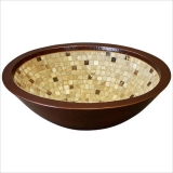 Linkasink Double Walled Oval Mosaic V017  44,5х44,5 см