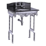 Burlington Гранитная столешница с подстольем из полированного алюминия 2G7 T38 w 65cm x d 57.5cm