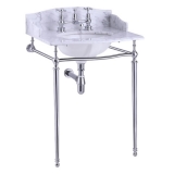 Burlington Мраморная столешница с хромированным подстольем 3G1 T49 w 65cm x d 57.5cm