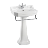 Burlington Средняя раковина Edwardian Regal и полотенцедержатель B4 T1 w 56cm x d 47cm