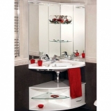 DE AQUA ТУМБА ТРИО R,L ФУРНИТУРА ХРОМ 890х540х400