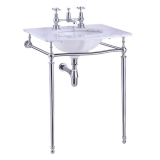 Burlington Мраморная столешница с хромированным подстольем 1G1 T49 w 65cm x d 57.5cm