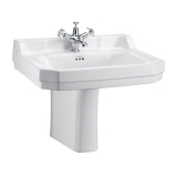 Burlington Большая раковина Edwardian и полупьедестал B5 P8 Ш 61см х г 51 см
