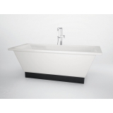 Hidra VASCA IN CHRISTAL-TECH BIANCA CON BASE NERA FLAT 180х80